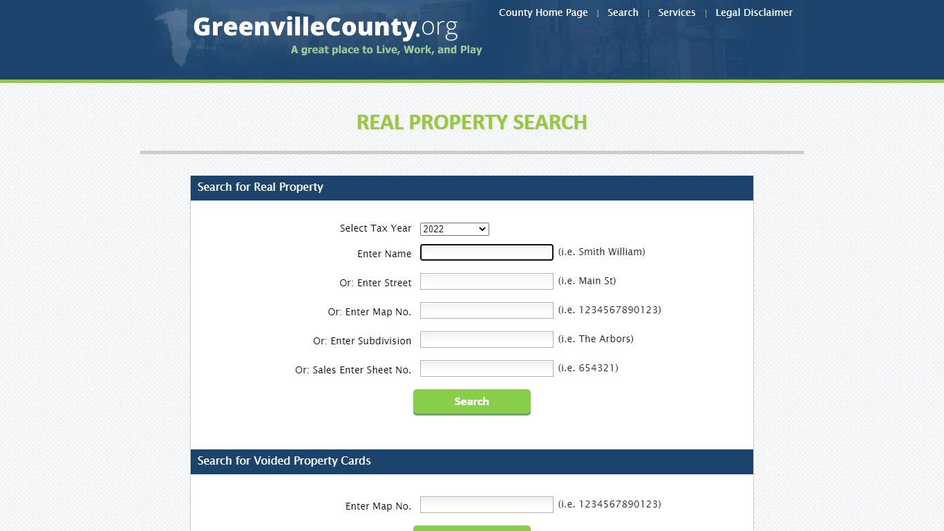 Real Property Services - Greenville County